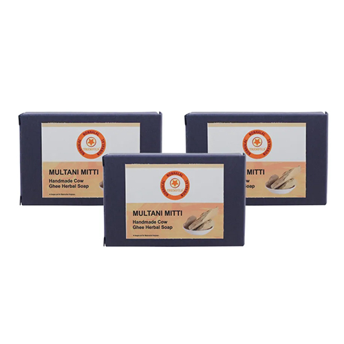 Multani Mitti Handmade Cow Ghee Herbal Soap Pack Of 3