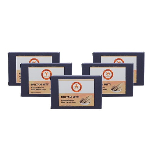 Multani Mitti Handmade Cow Ghee Herbal Soap Pack Of 5 - Feature: High Quality
