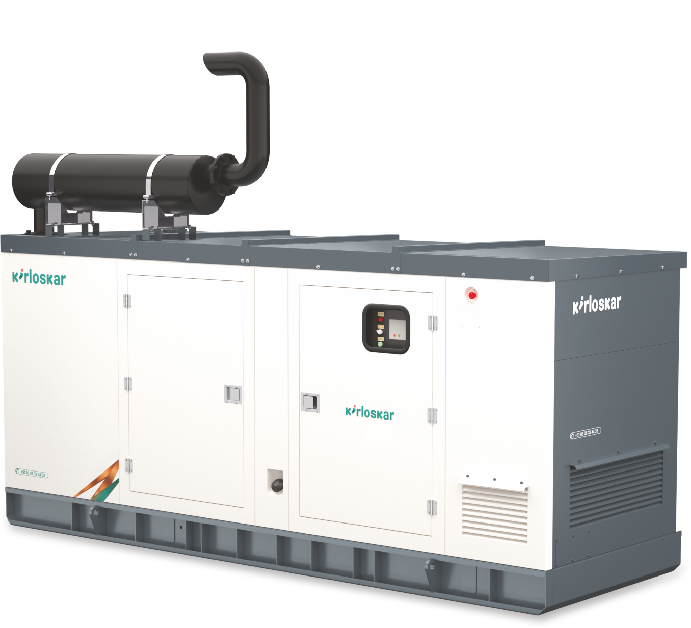 Kirloskar 82.5 Kva Cpcb Iv+ Three Phase Dgset - Color: Green