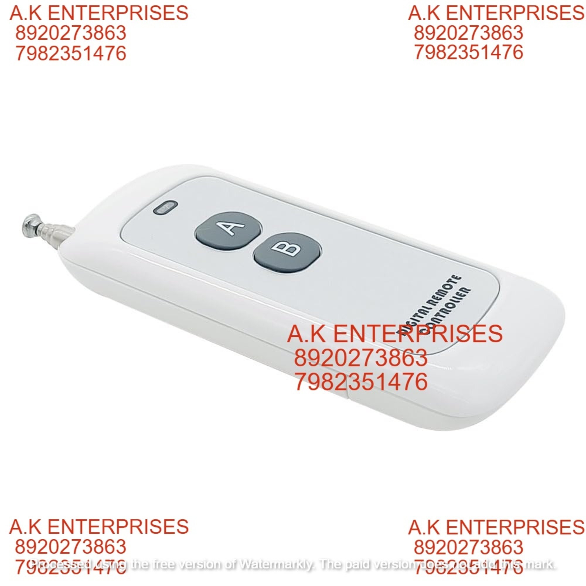 AC 220V-10A RF Wireless Remote Control System For Ground Wire Receiver Transmitter 433 Mhz (White Remote, 1 Channel)