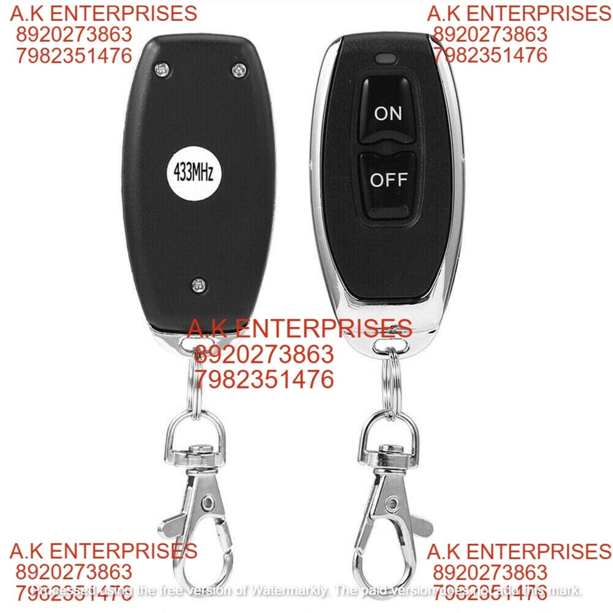 Ac 220v-10a Rf Wireless Remote Control System For Ground Wire Receiver Transmitter 433 Mhz (Black Remote, 8 Channel) - Color: Black