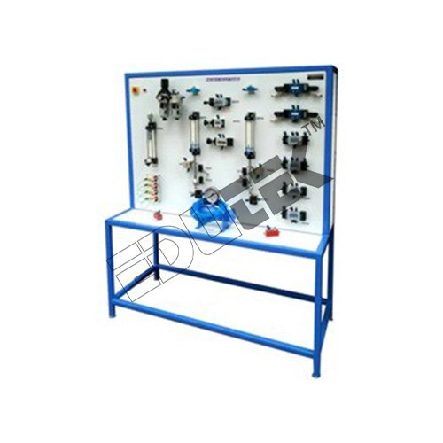 Demonstration Working Model Of Pneumatic Circuit Of Speed Control Of Double Acting Cylinder