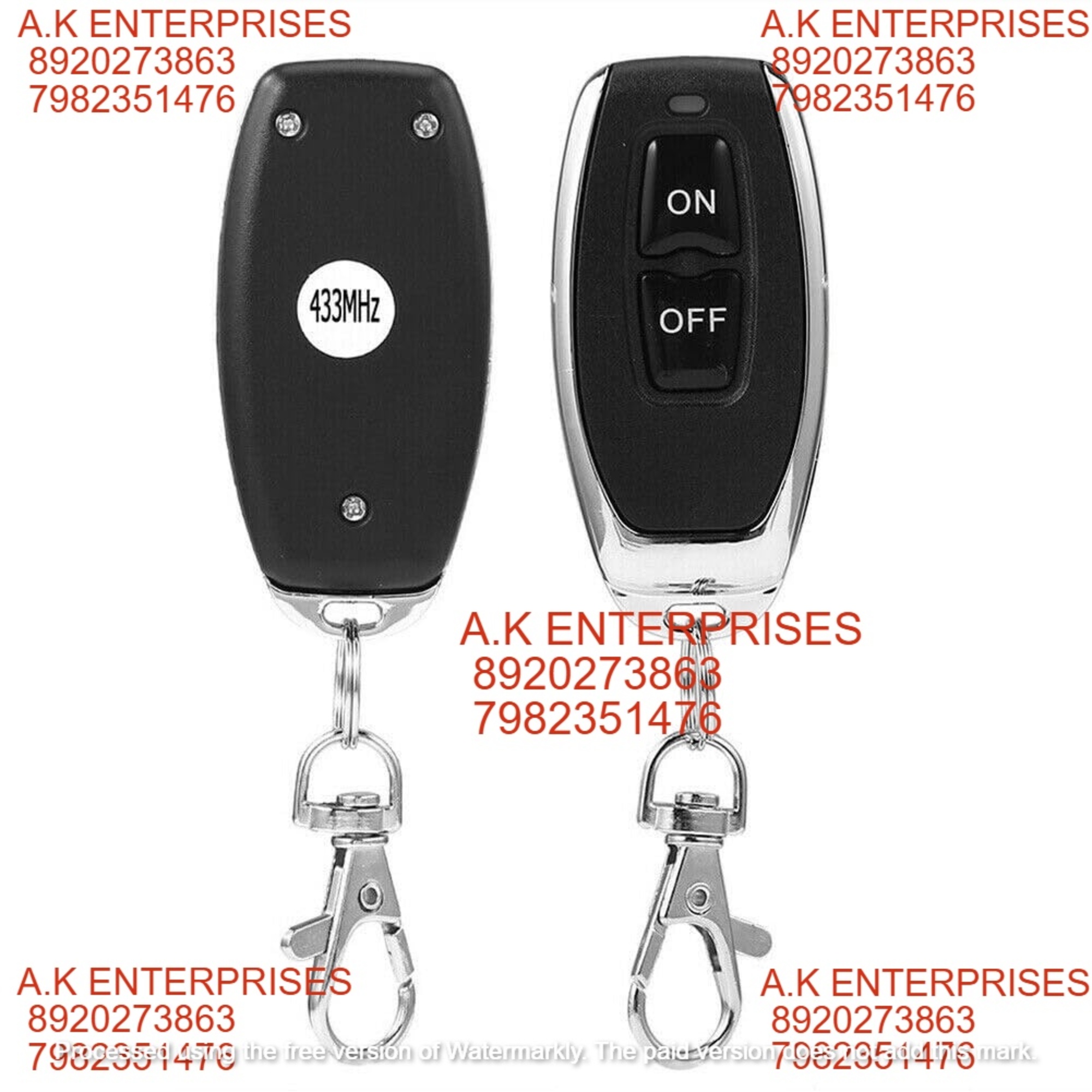 Dc 12v-30a Rf Wireless Remote Control System For Ground Wire Receiver Transmitter 433 Mhz (Black Remote, 2 Channel)