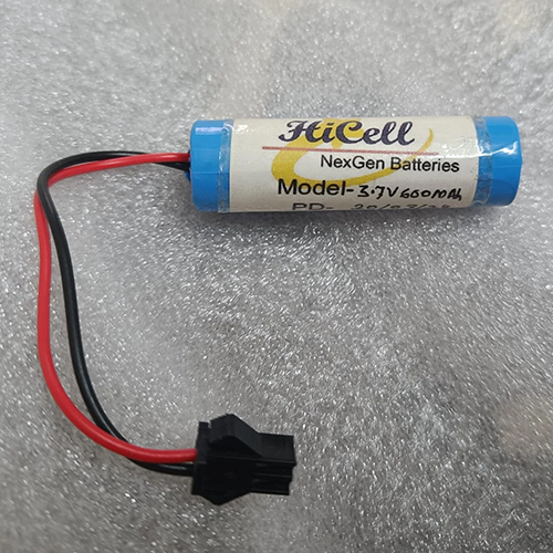 600mAh 3.7V 14500 Li-ion बैटरी जिसमें BMS और SM कनेक्टर है