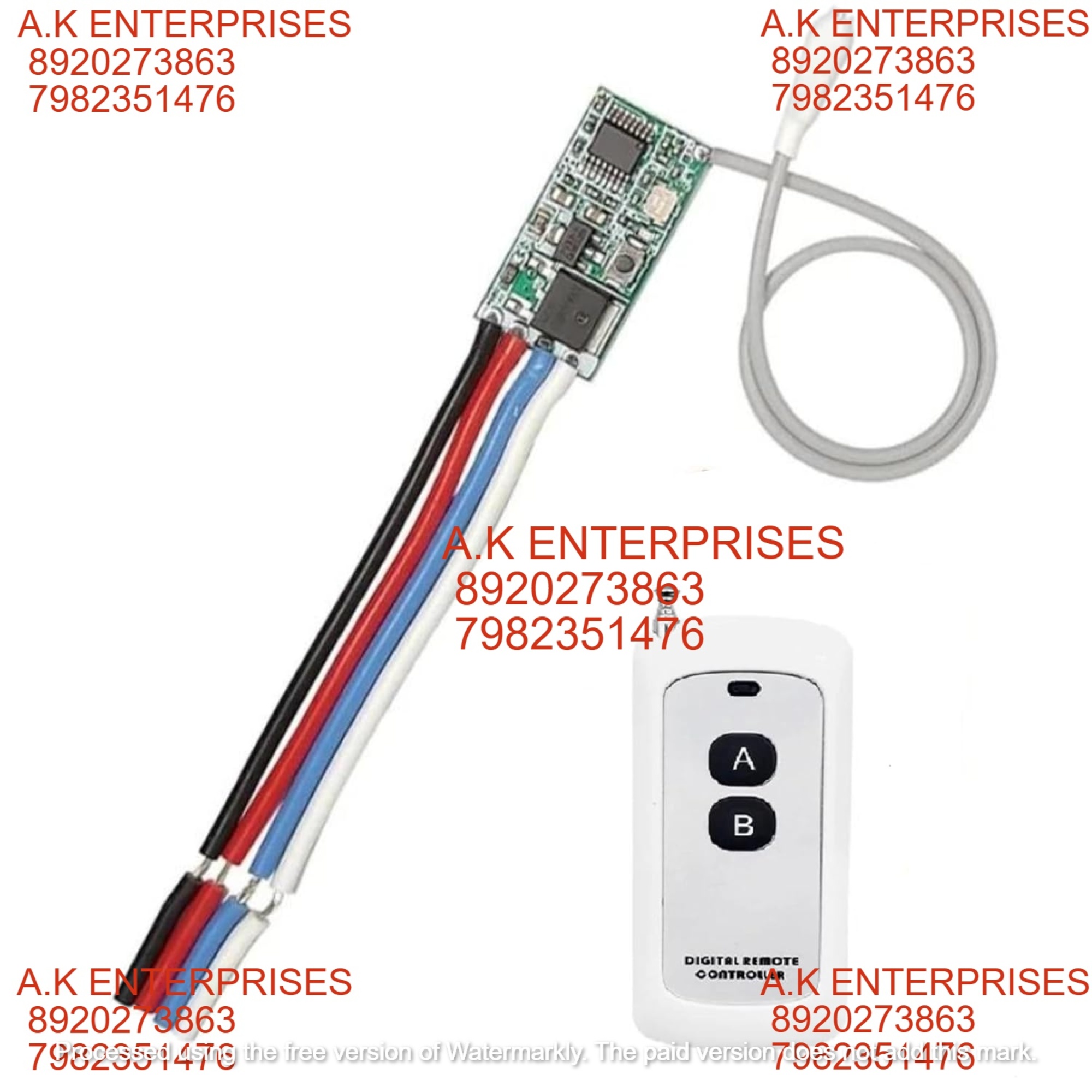 433Mhz Remote Control RelaySwitch DC 5V -24V 1CH RF Transmitter and Receiver kit Electronic Components