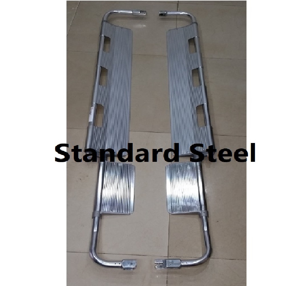 Aluminum Scoop Stretcher - Standard Steel & Aluminium Structure, 168x43x7cm To 224x45x10cm Dimensions, Supports Up To 159kg