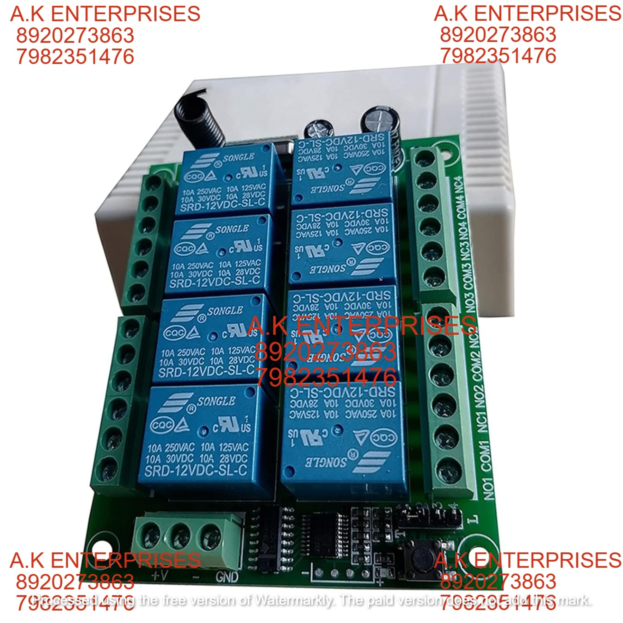 Dc 12v 8ch Rf Wireless Remote Control System For Ground Wire Receiver Transmitter 8ch Relay 433 Mhz Multicolor - Color: Multi Colour