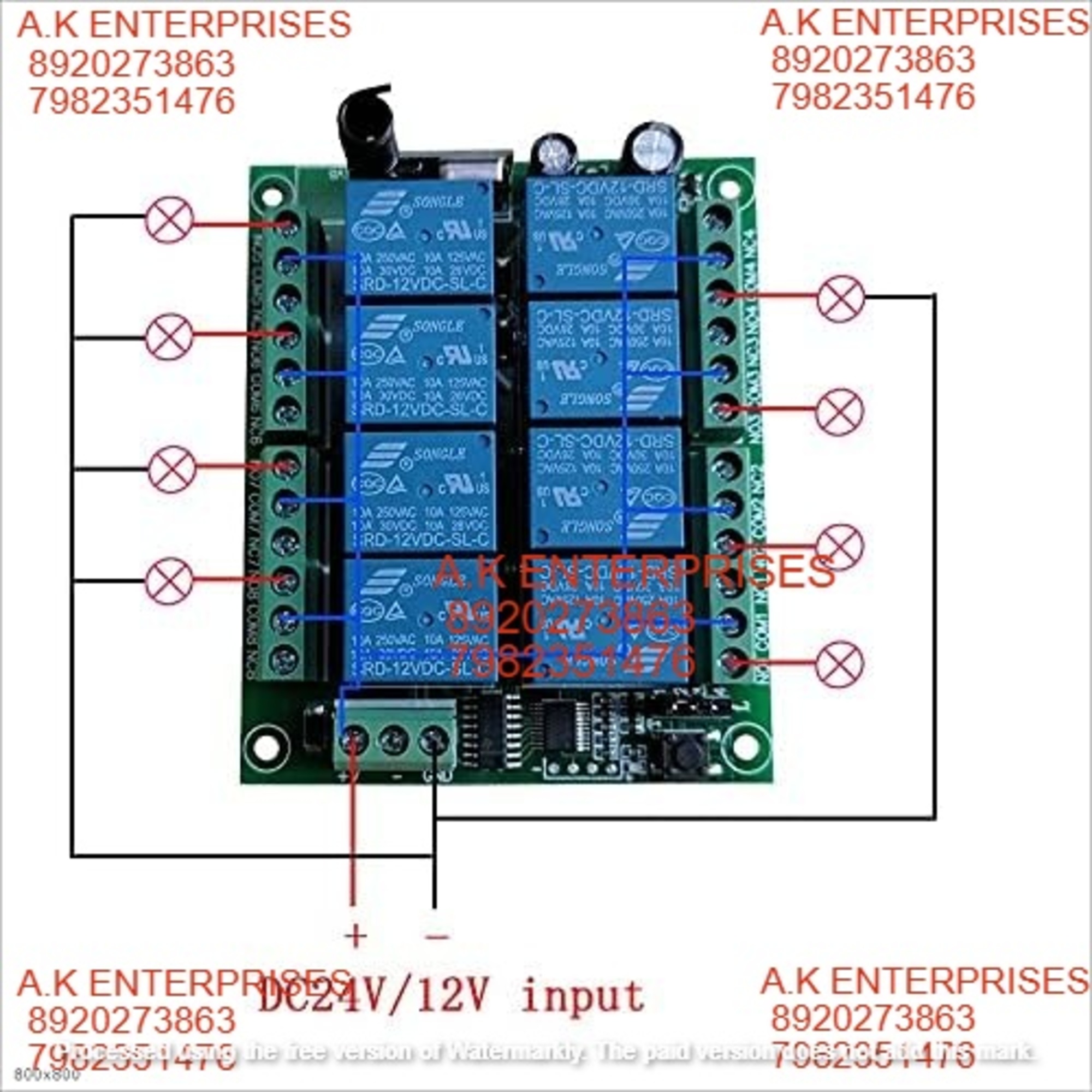 Dc 12v 8ch Rf Wireless Remote Control System For Ground Wire Receiver Transmitter 8ch Relay 433 Mhz Multicolor - Color: Multi Colour