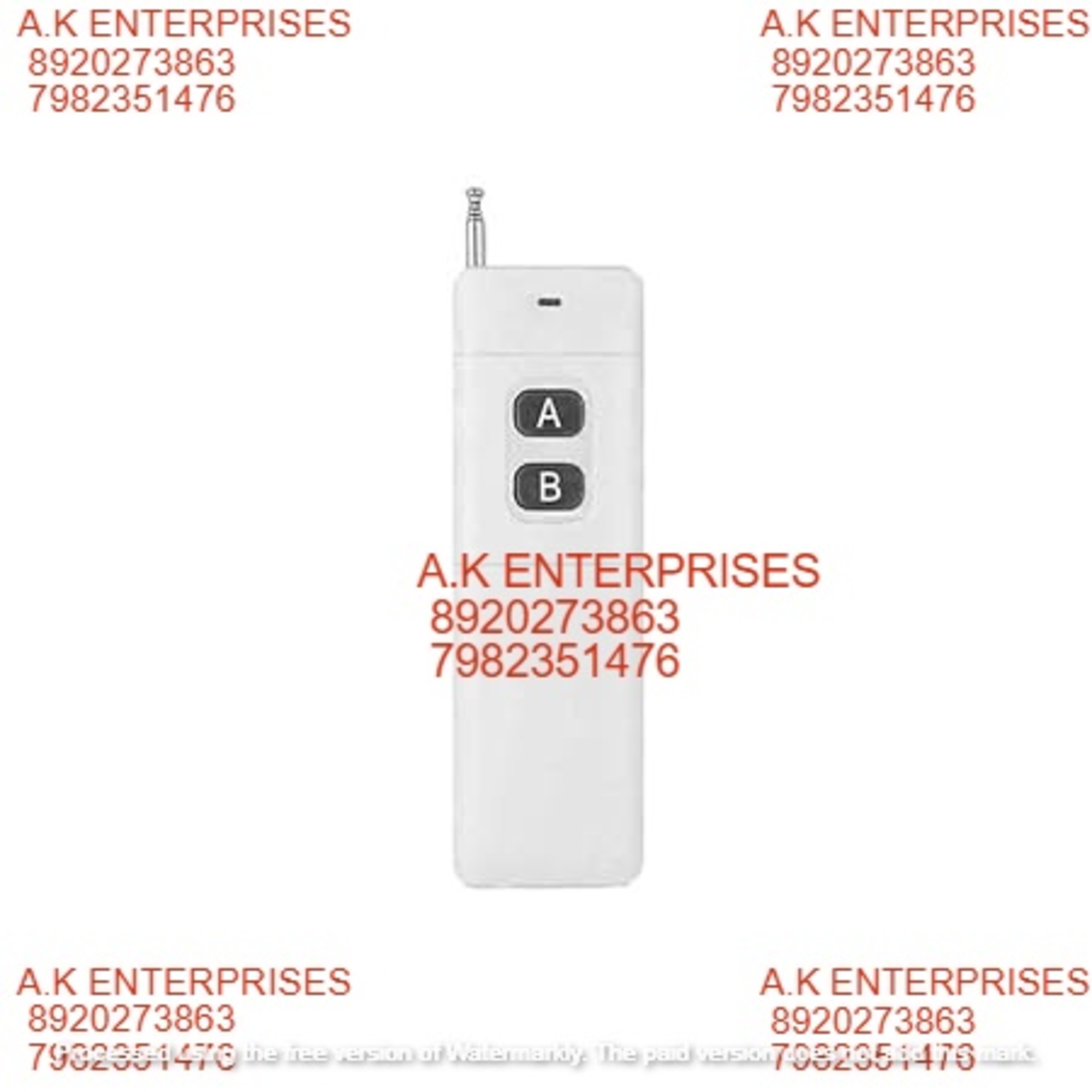 3000m Long Range Distance High Power 2ch Portable Remote Control Key Fob 2 Ch Rf 433 Mhz Transmitter - Color: White