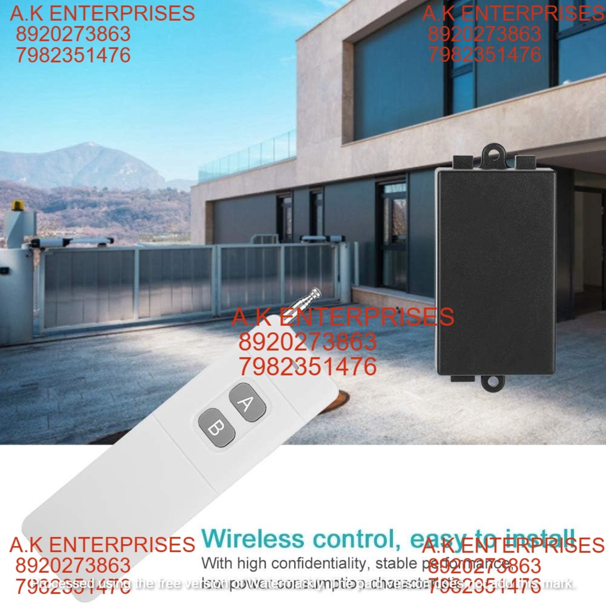 3000m Long Range Distance High Power 2ch Portable Remote Control Key Fob 2 Ch Rf 433 Mhz Transmitter
