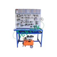 Demonstration Working Model Of Pneumatic Circuit Of Speed Control Of Pneumatic Motor - Application: Engineering Educational Equipment