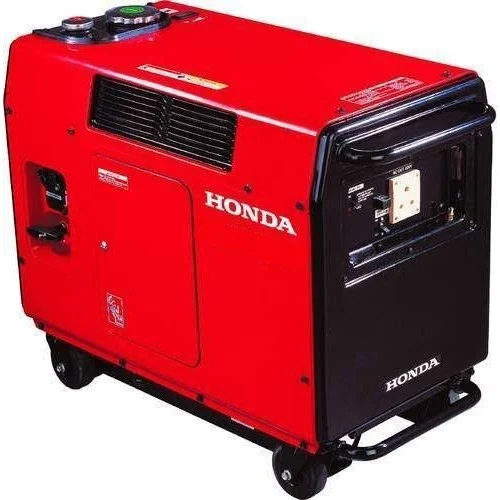 Honda Single Phase Diesel Generator - Color: Red