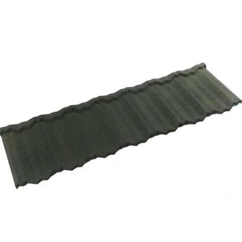 Green Stone Colour Coated Metal Roofing Sheet - Size: Customised