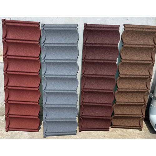 Plain Stone Colour Coated Metal Roofing Sheet - Color: Multicolor