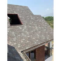 Asphalt Roofing Shingle Sheet - Asphalt Cement, 1000x333 Mm, Gray Color, Coated Surface, 0.40 Mm Thickness | Durable, Ideal For Residential & Commercial Use