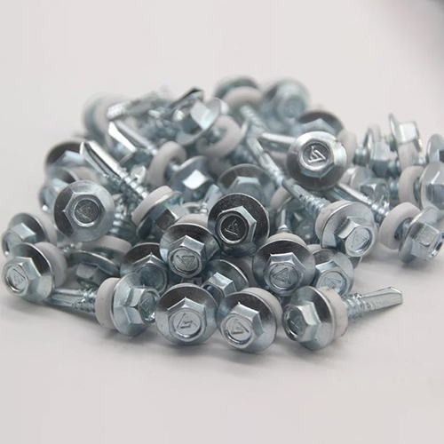 Polished Stainless Steel Hex Head Screw - Color: Silver