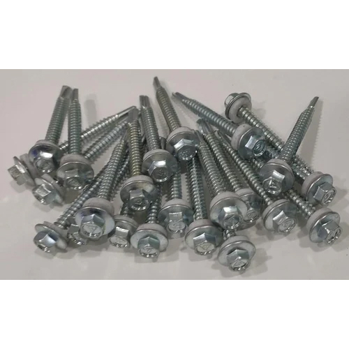 Stainless Steel Hex Head Self Drilling Screw - Color: Silver