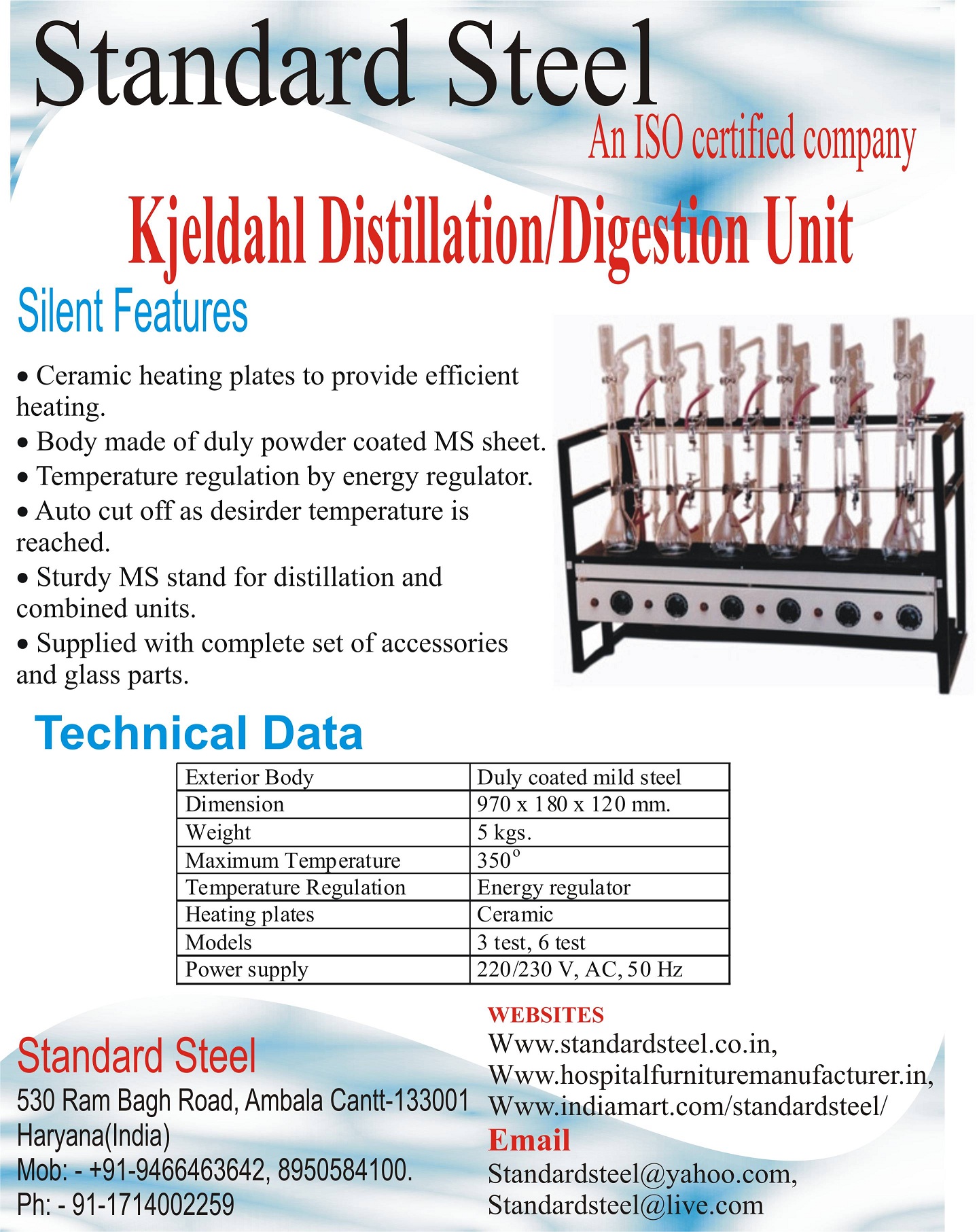 Kjeldahl Distillation Unit