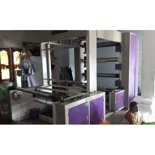 Flexo 4 Colour Printing Machine - Ms Material, 220-240 Voltage | New Condition, Automation Grade, Industrial Application, Good Quality