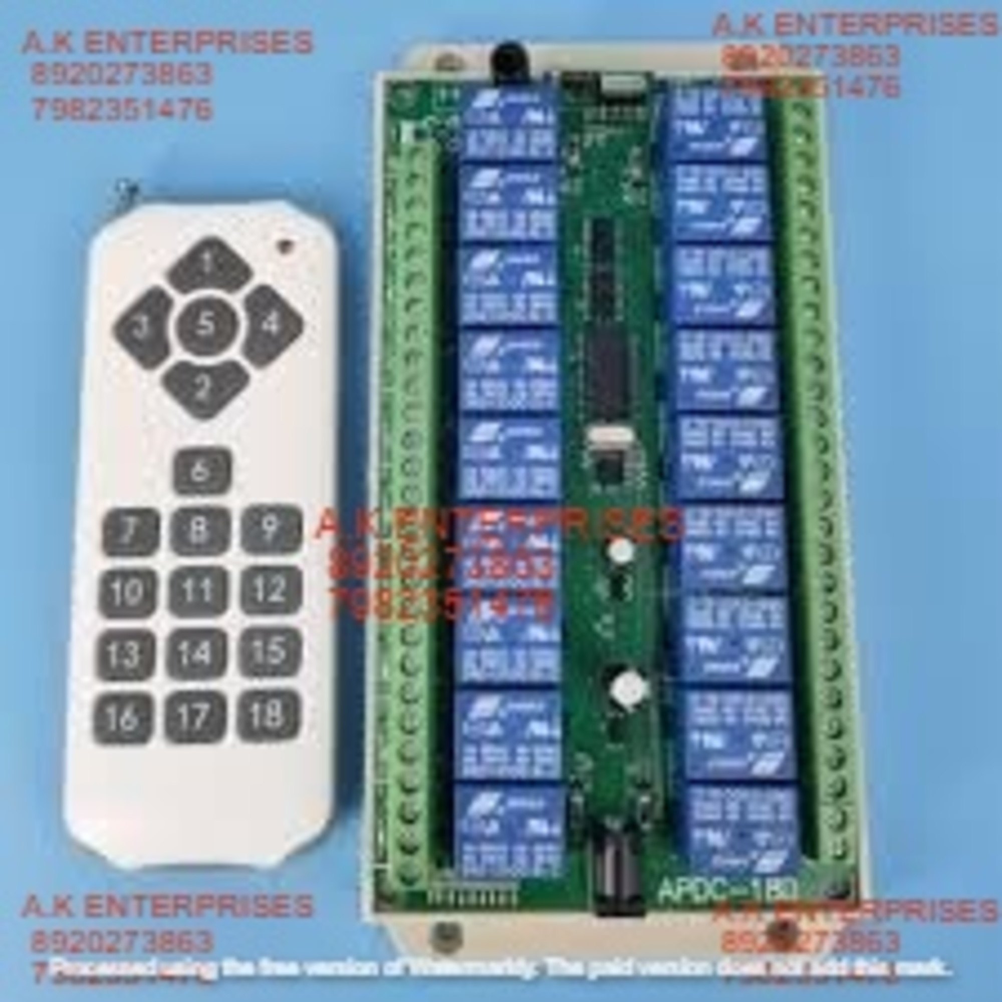 18 Channel RF Remote Controls Remote Transmitter and Receiver Switch Module Wireless self Learning 433mhz RF