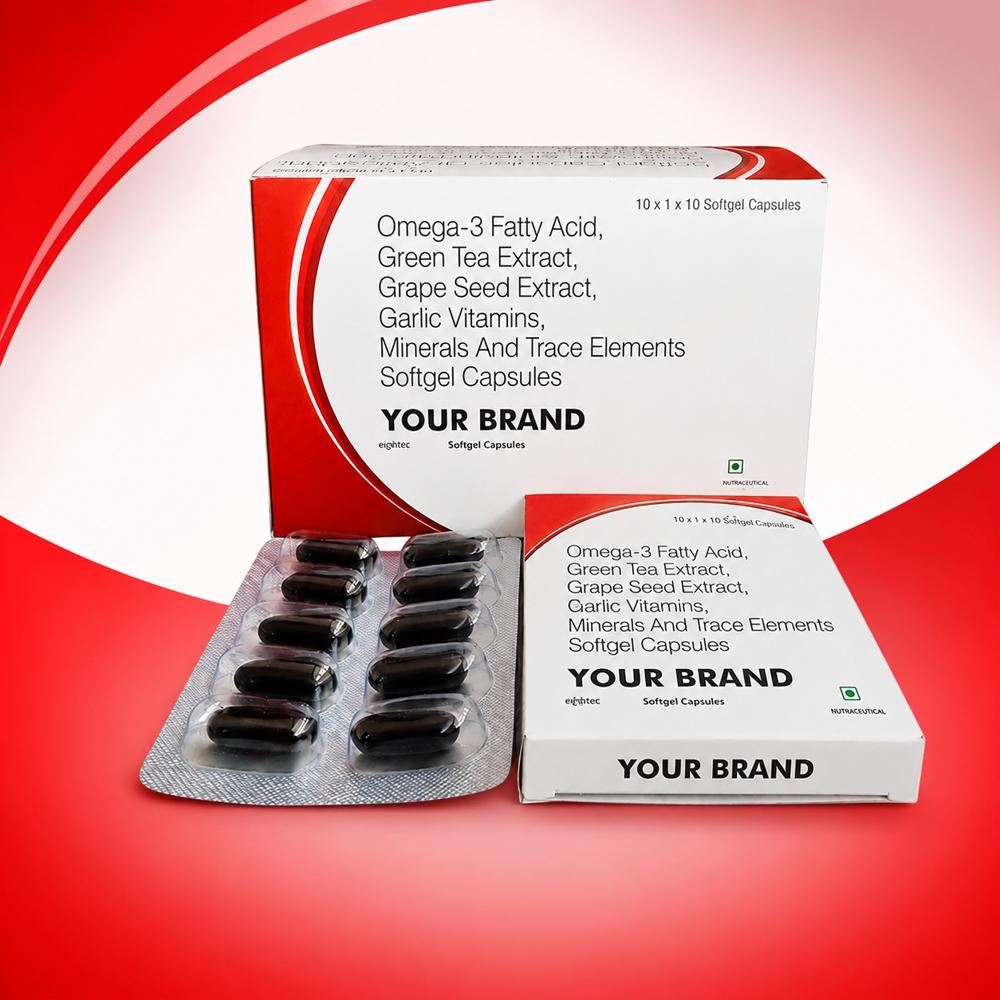 Omega-3 Fatty Acid, Green Tea Extract, Grape Seed Extract, Garlic Vitamins, Minerals And Trace Elements Tablets - Brand Name: Oem Private Label