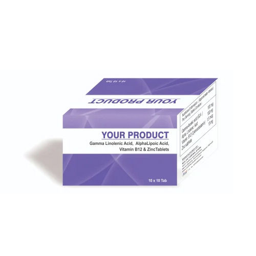 Gamma Linolenic Acid , Alpha Lipoic Acid, Vitamin B12 & Zinc Tablets - Origin: India