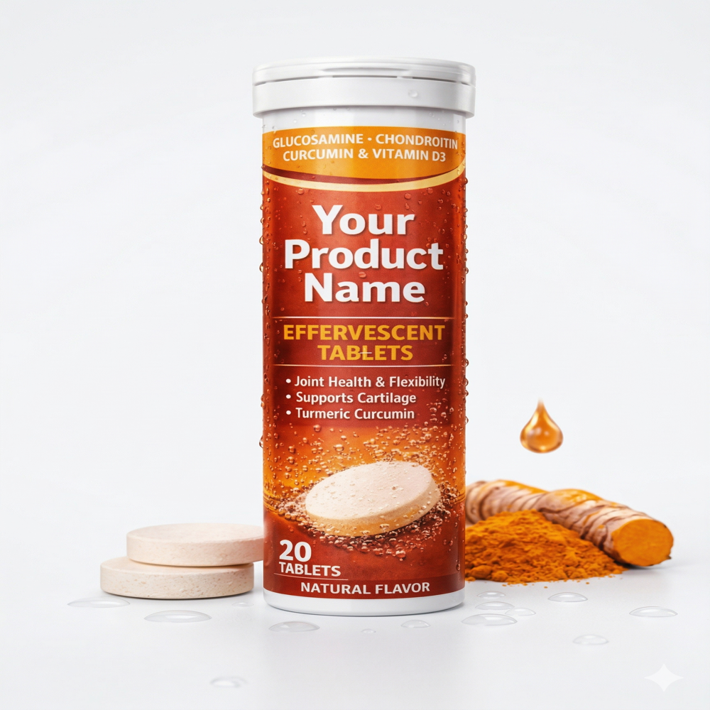    Glucosamine Chondroitin Curcumin And Vitamin D3 Effervescent Tablets