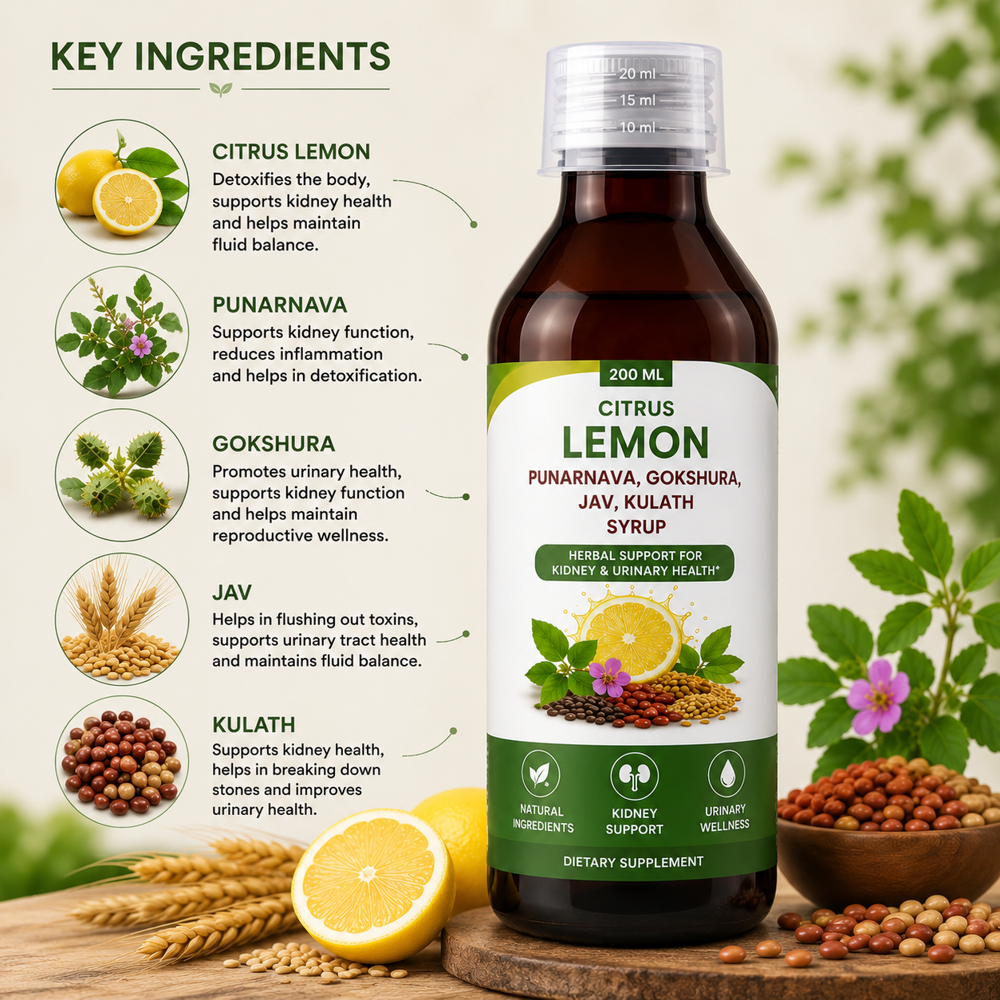 Citrus Lemon, Punarnava , Gokshura , Jav, Kulath Syrup - Brand Name: Oem/private Label