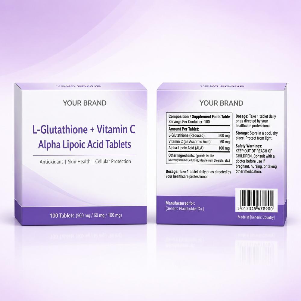 L-Glutathione, Vitamin-C and Alpha Lipoic Acid Tablet