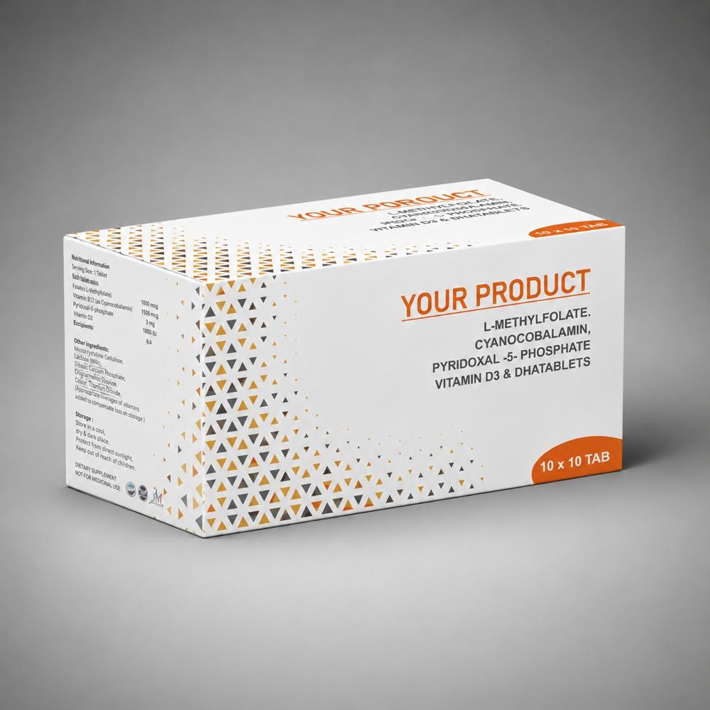 L-Methylfolate, CYNOCOBALAMIN, Pyridoxal -5- Phosphate Vitamin D3 And DHA Tablets