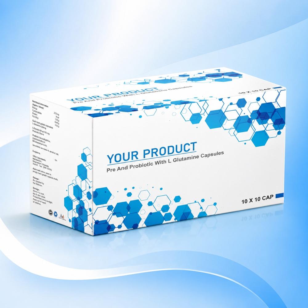 Pre And Probiotic Capsules - 200 Mg Fructo-oligosaccharides, 100 Mg L-glutamine | Supports Gut Health, Immune System Balance, Doctor Recommended