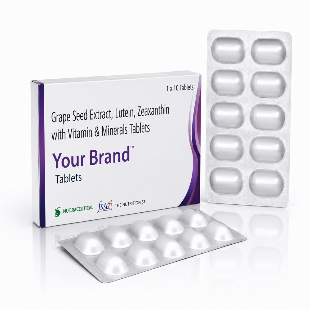 Grape Seed Extract, Lutein, Zeaxanthin with Vitamin & Minerals Tablets