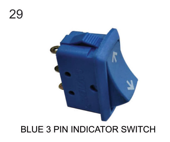 Blue 3 Pin Indiicator Switch - Mechanical Life: 5 Year Years