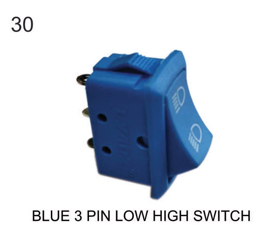 BLUE 3 PIN LOW HIGH SWITCH