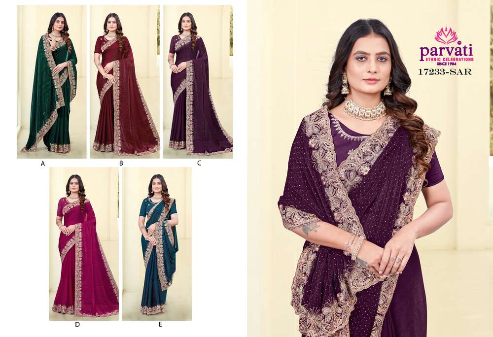 Parvati Multicolor Fancy Saree -17233