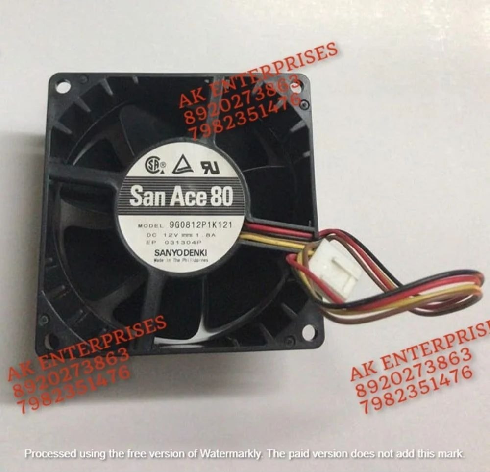 SanAce 9G0812P1K121 Axial Fan 12V-1.8A DC Brushless Air Cooling Fan 3500 RPM 80 * 80 * 25mm 4Wire