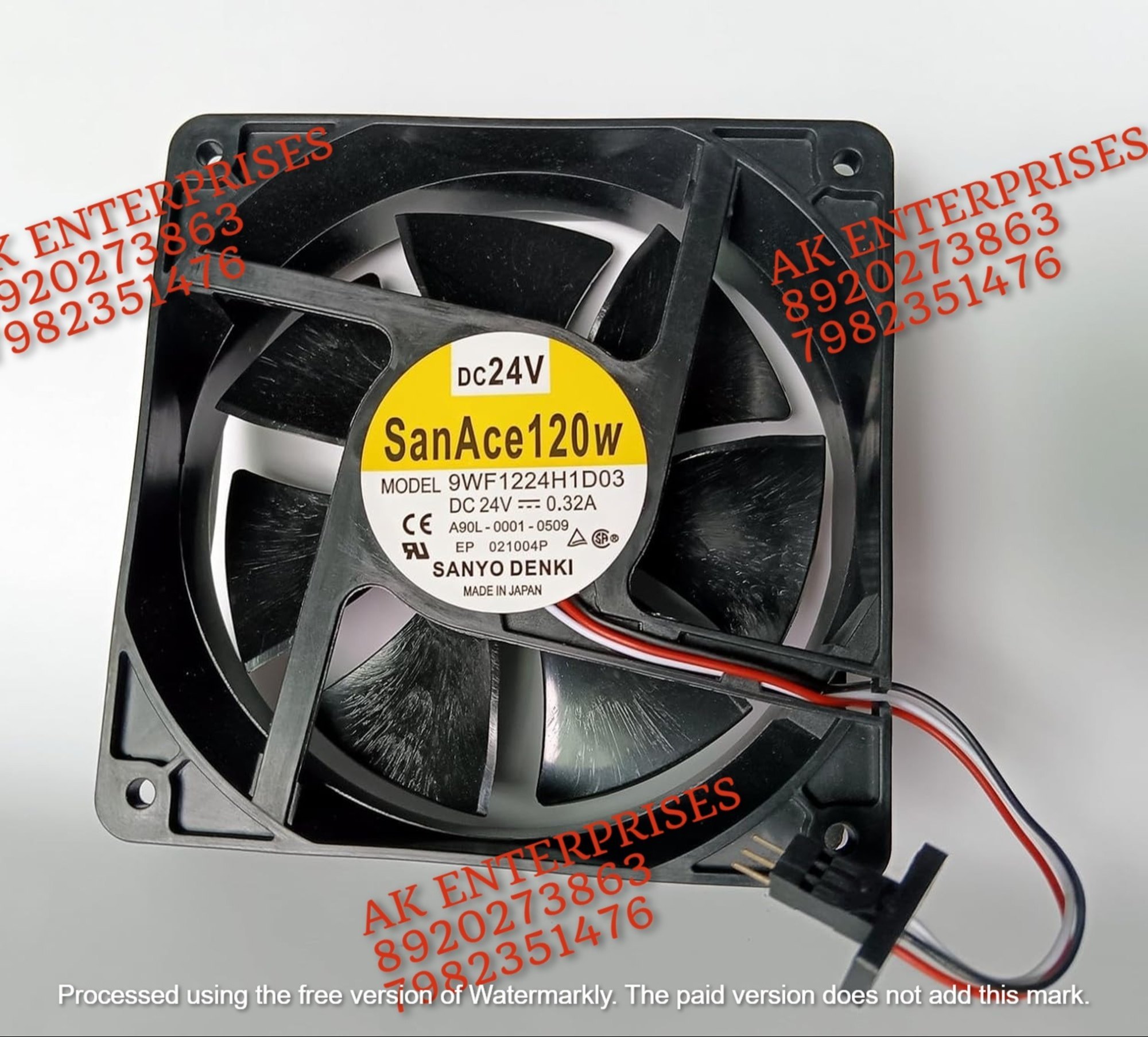 San Ace120 9WF1224H1D03 DC Cooling Fan 24V-0.32A,Air Cooling Fan,120 * 120 * 38mm 3Wire