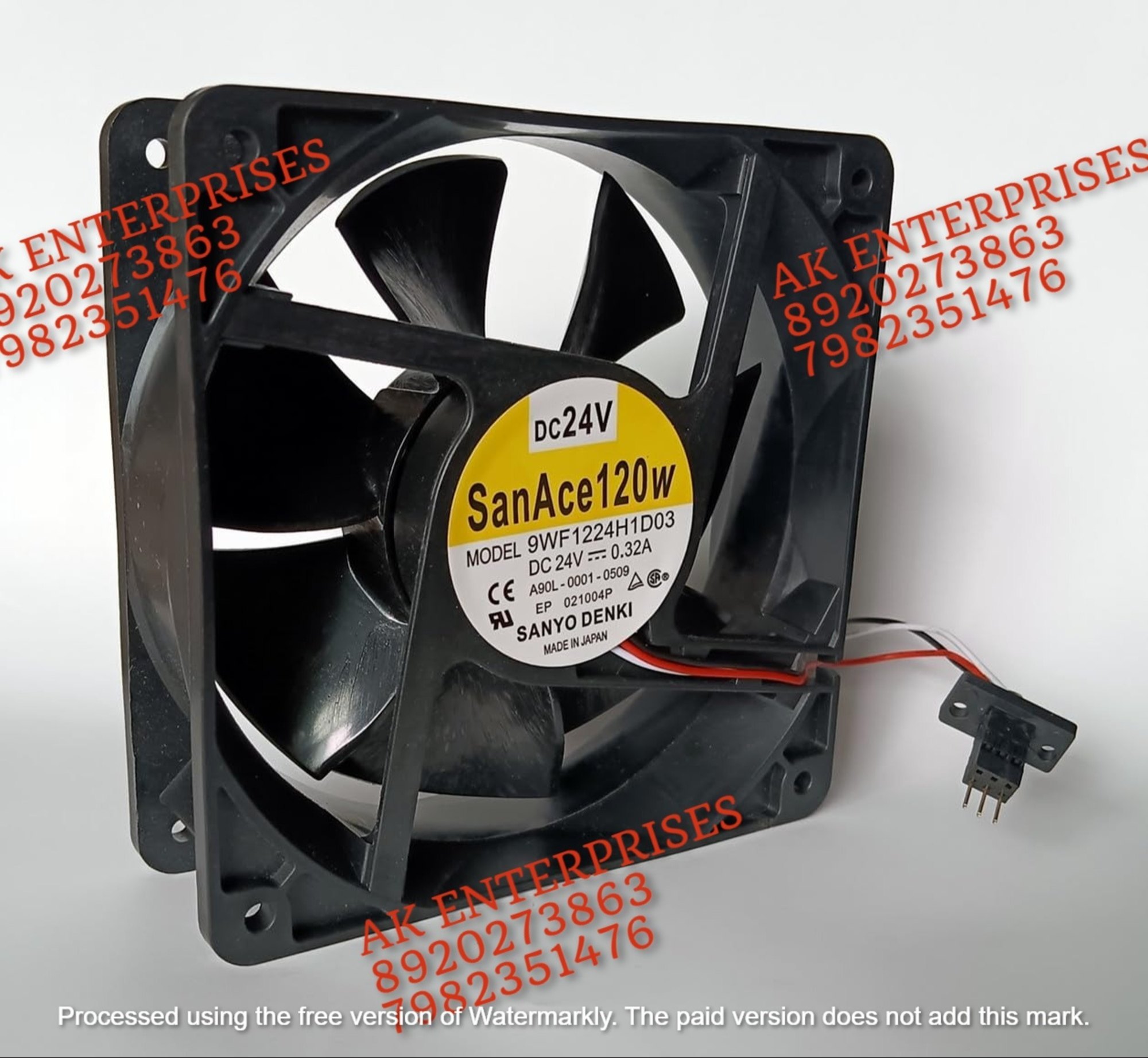 San Ace120 9WF1224H1D03 DC Cooling Fan 24V-0.32A,Air Cooling Fan,120 * 120 * 38mm 3Wire