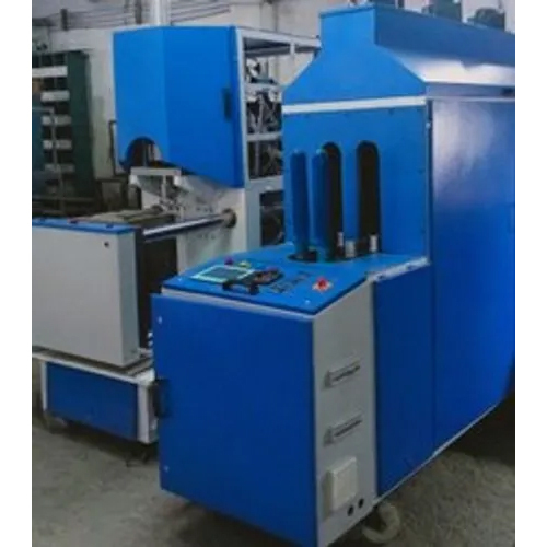 Semi Automatic Plastic Pet Bottle Making Machine - Color: Blue