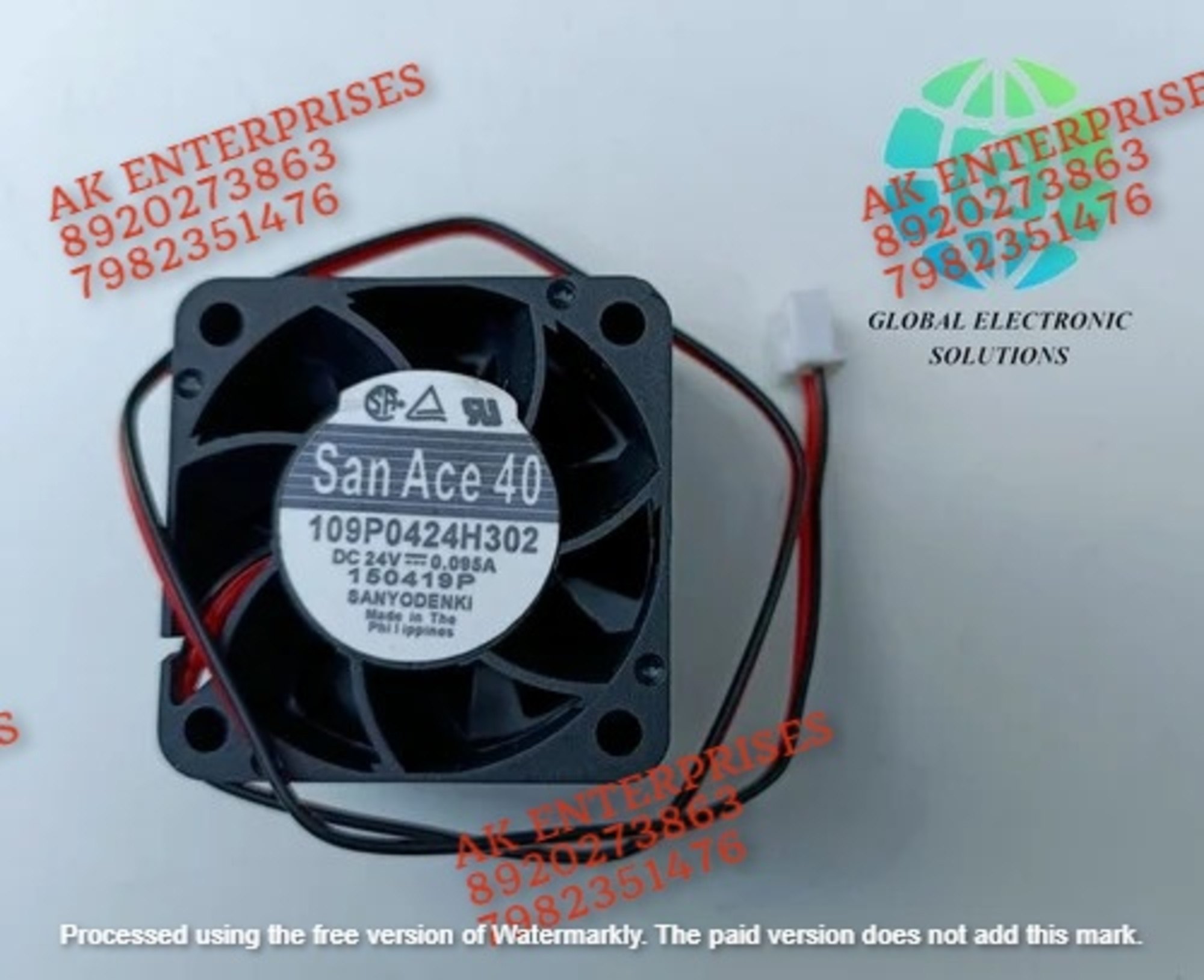  SanAce 109P0424H302 Axial Fan 24V-0.095A DC Brushless Air Cooling Fan 8700 RPM 40 * 40 * 28mm 2Wire