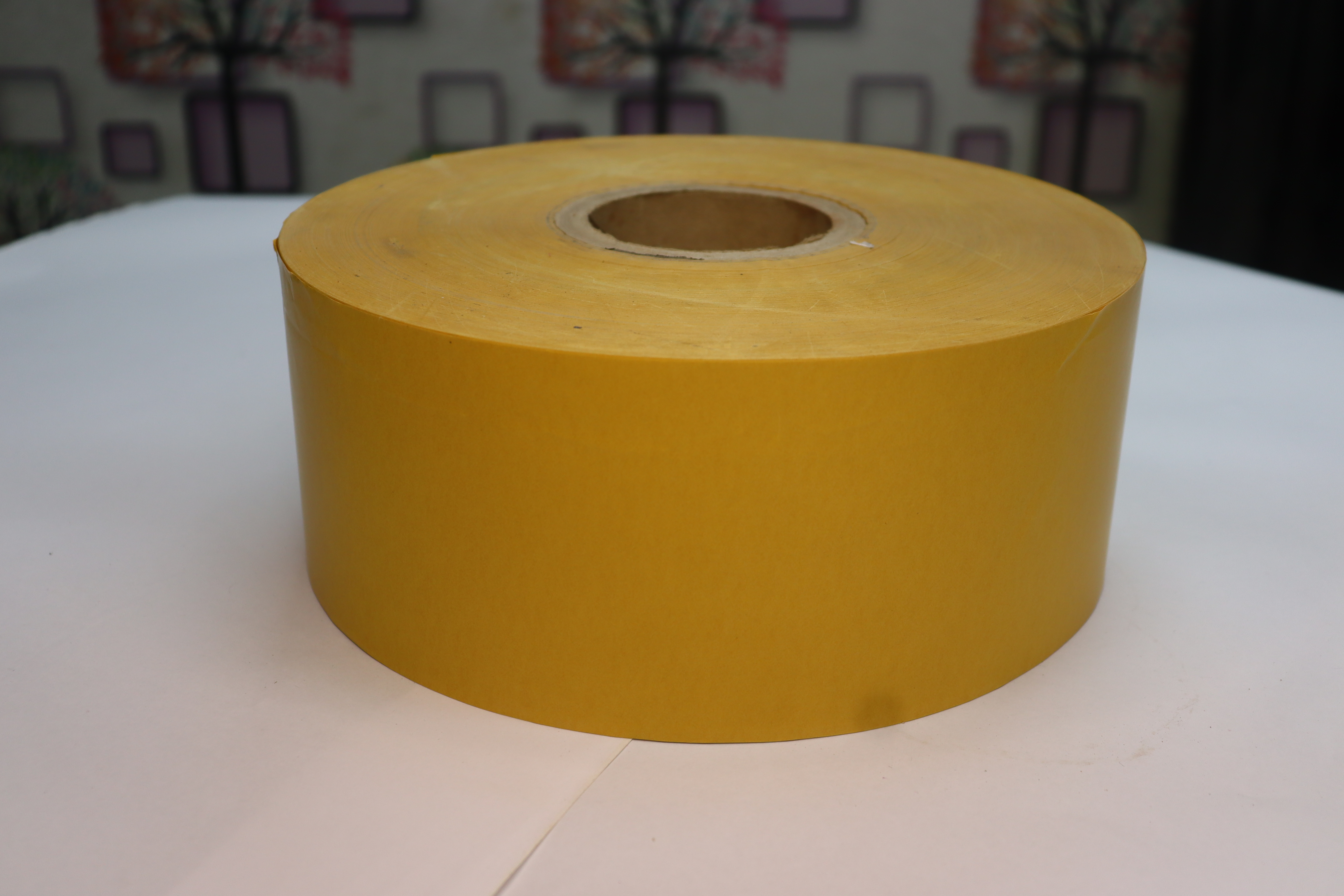 Hawana Yellow One-Side Coated Paper Roll - Mechanical Pulp, Standard Size, Brown Color | Waterproof, Rectangle Shape, Heat and Moisture Resistance
