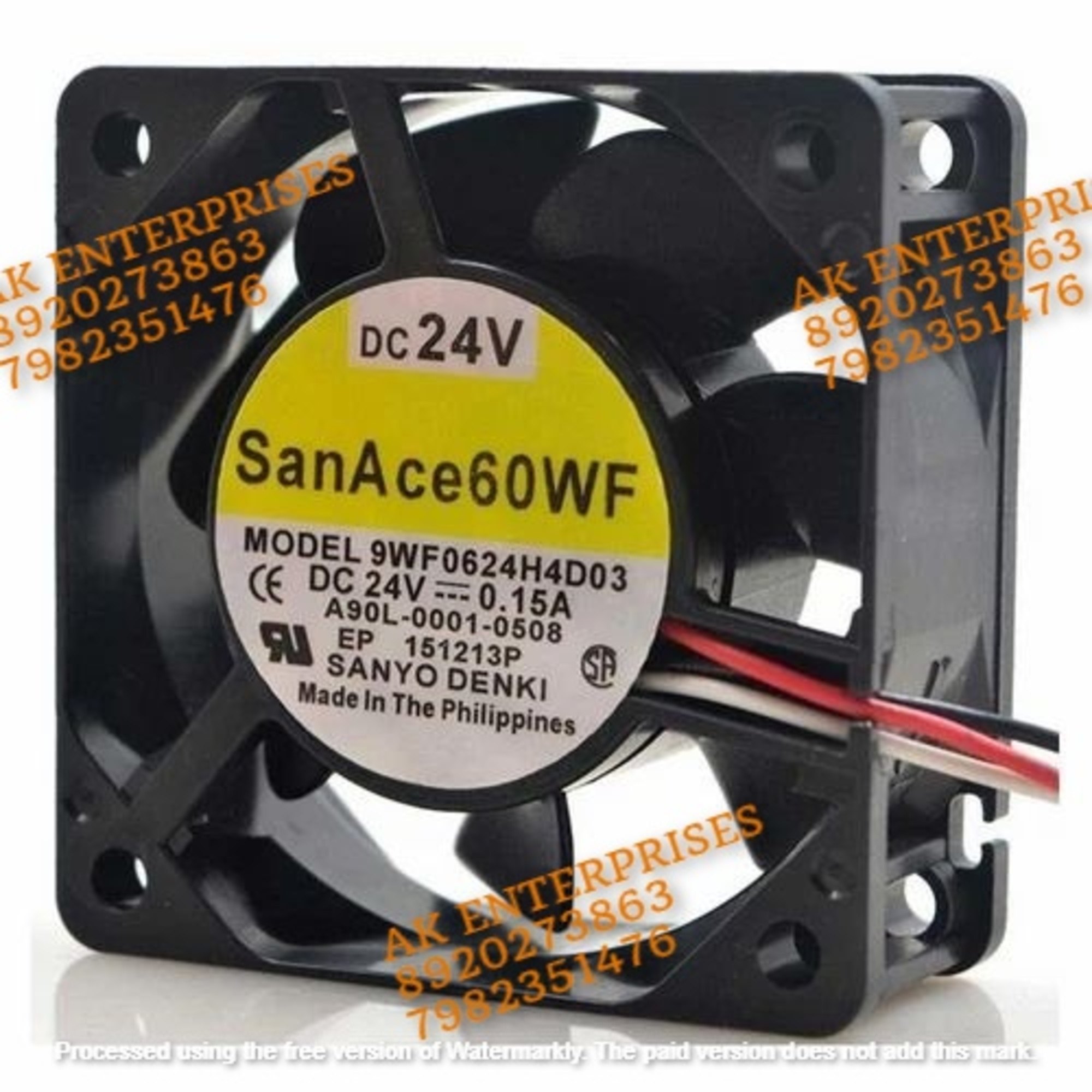 SanAce60 9WF0624H7D03 Axial Fan 24V-0.12A DC Brushless Air Cooling Fan 60 * 60 * 15mm 3-Wire