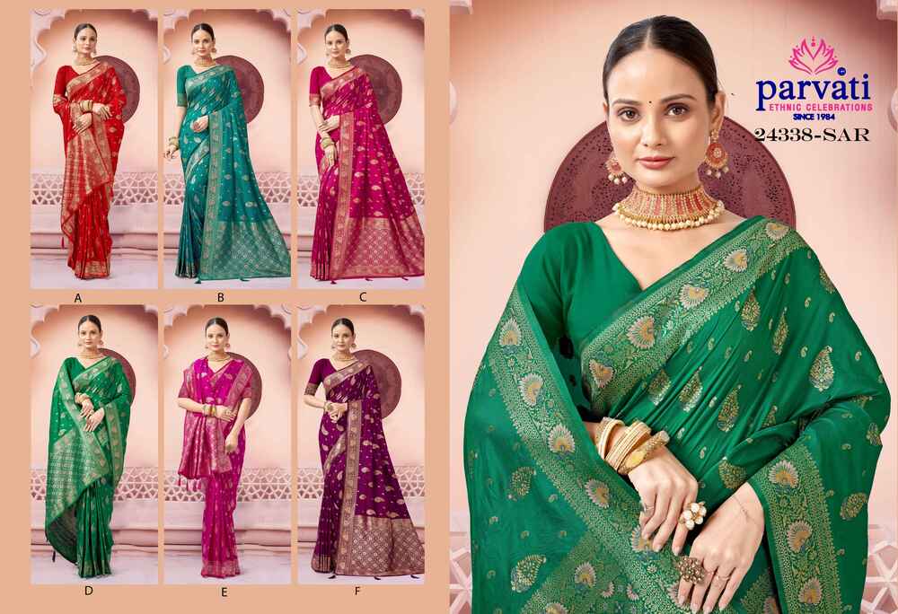 Parvati Multicolor Rapier Silk Saree -24338