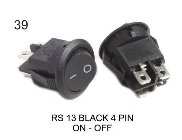 RS 13 BLACK 4 PIN ON-OFF