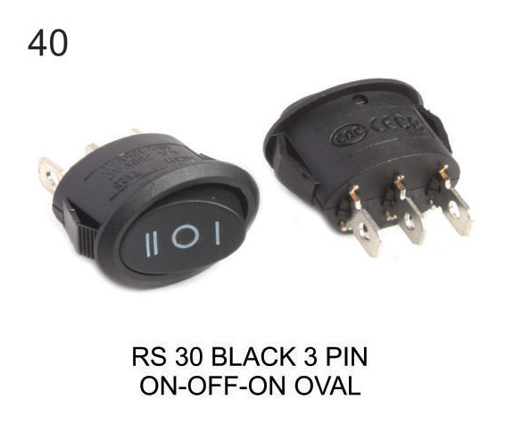 RS 30 BLACK 3 PIN ON-OFF-ON OVAL