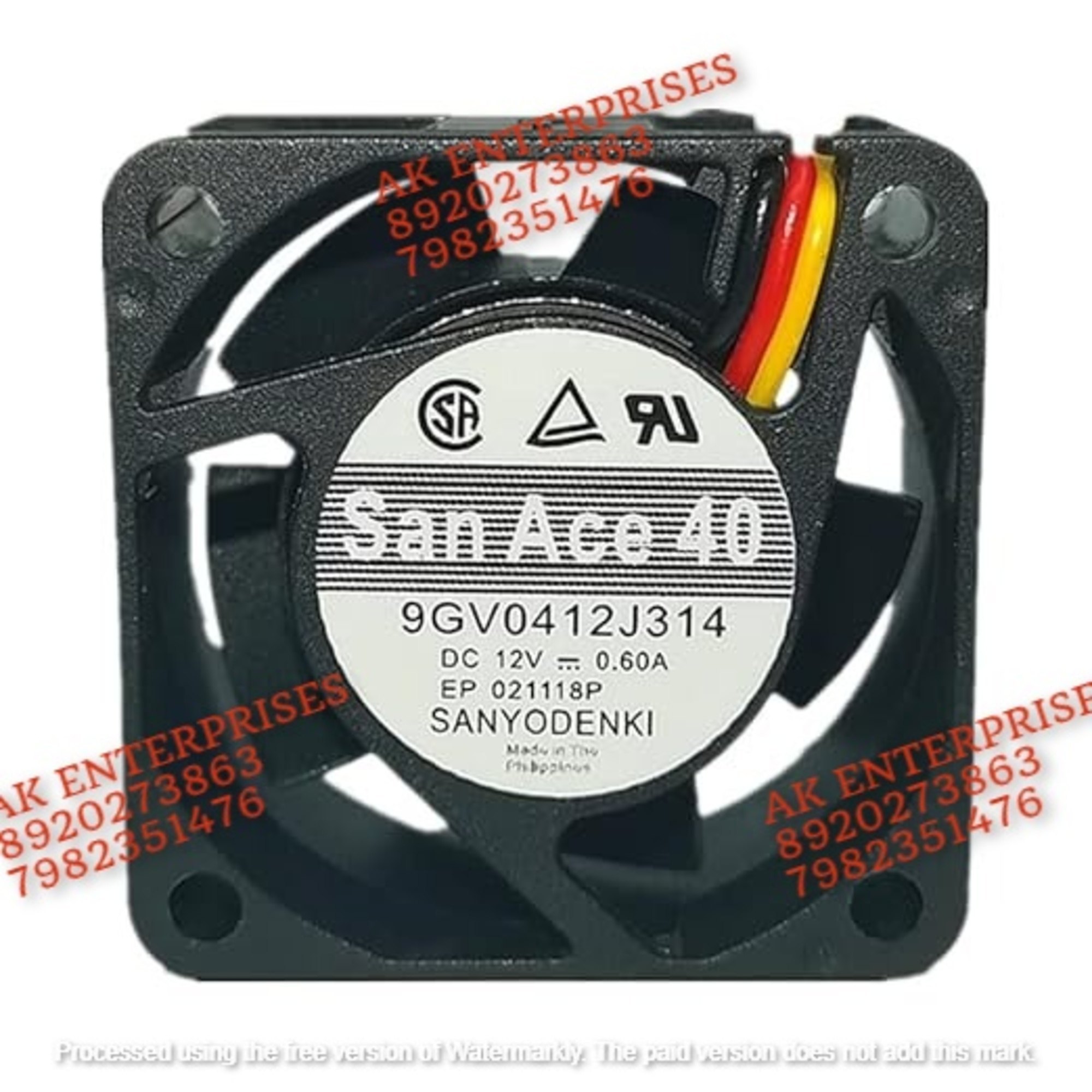 SanAce 9GV0412J314 Axial Fan 12V-0..60A DC Brushless Air Cooling Fan 2500 RPM 40 * 40 * 28mm 3Wire