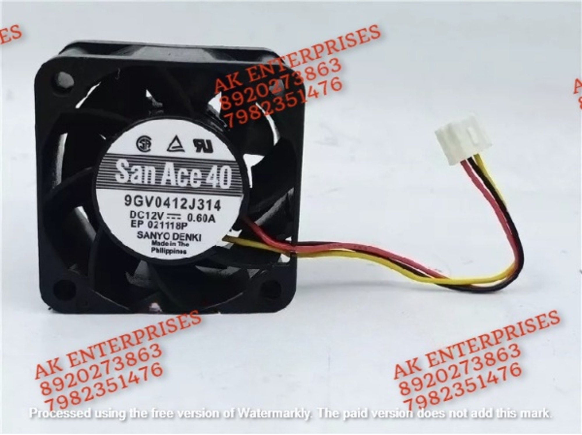 SanAce 9GV0412J314 Axial Fan 12V-0..60A DC Brushless Air Cooling Fan 2500 RPM 40 * 40 * 28mm 3Wire