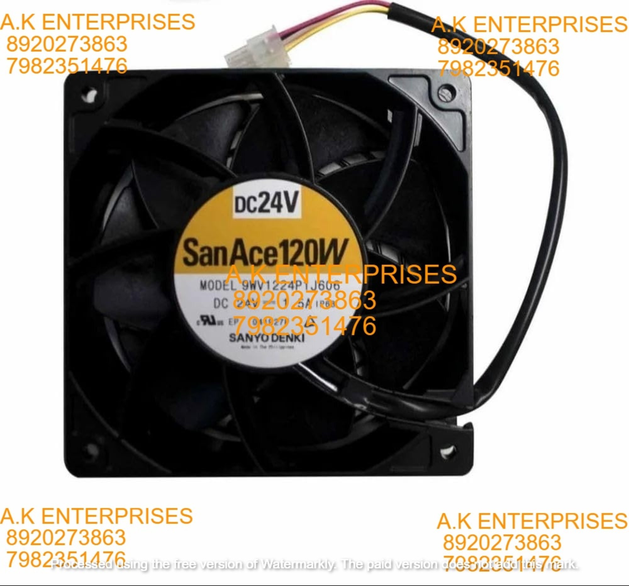 SanAce 9WV1224P1J606 Axial Fan 12V-1.5A DC BRushless Air Cooling Fan 6000 RPM 120 * 120 * 38mm 4-Wire