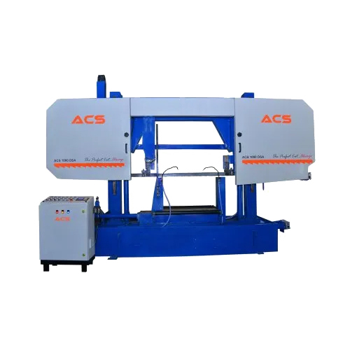 ACS 1000 DSA Semi-Automatic Double Column Bandsaw Machine - Mild Steel, 6500x3200x3400 mm, 2.25/3 kW/hp Motor | 20-100 m/m Cutting Speed, 12500 kg Weight, 1-Year Warranty