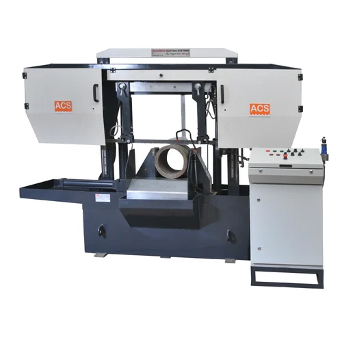 ACS 210 DSA सेमी ऑटोमैटिक डबल कॉलम मेटल बैंडसॉ मशीन
